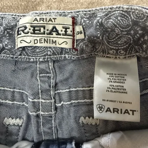Women’s Ariat Real Demin Jeans 30S Straight Leg Western Style - Picture 5 of 5